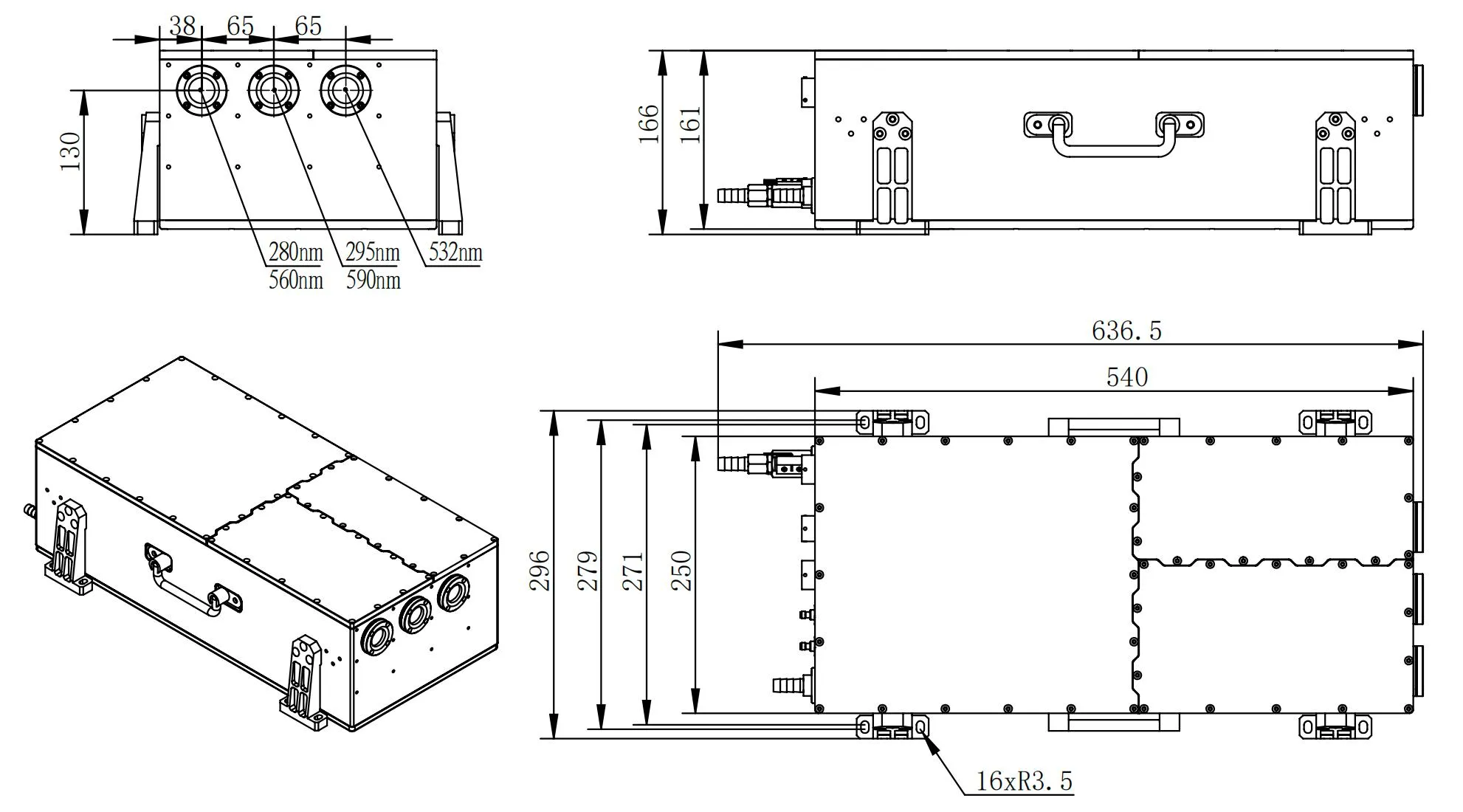 SHSL-UV Series Ultraviolet Raman All-Solid-State Lasers - Structural Diagram 1