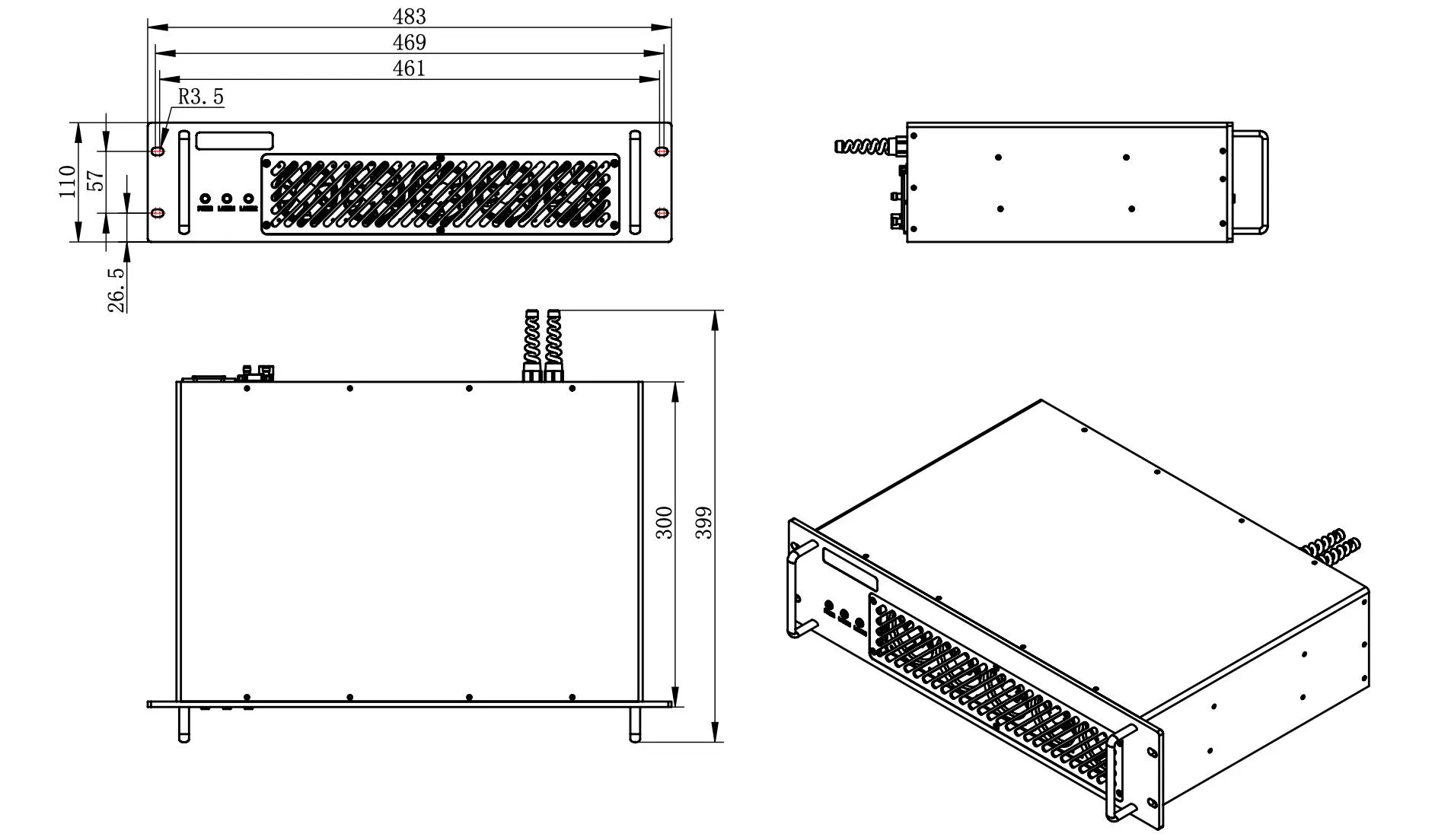 780 nm Single-Frequency Continuous-Wave Fiber Lasers / Amplifiers - Structural Diagram 1